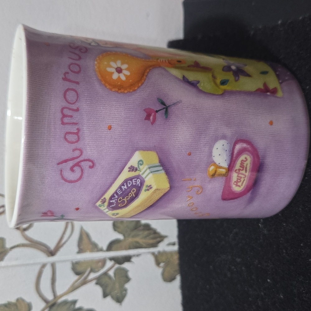 Glamorous Nan coffee tea Mug Fine porcelain Kent Pottery colorful fun